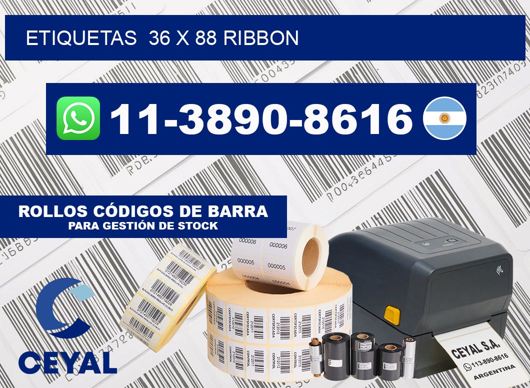Etiquetas  36 x 88 ribbon
