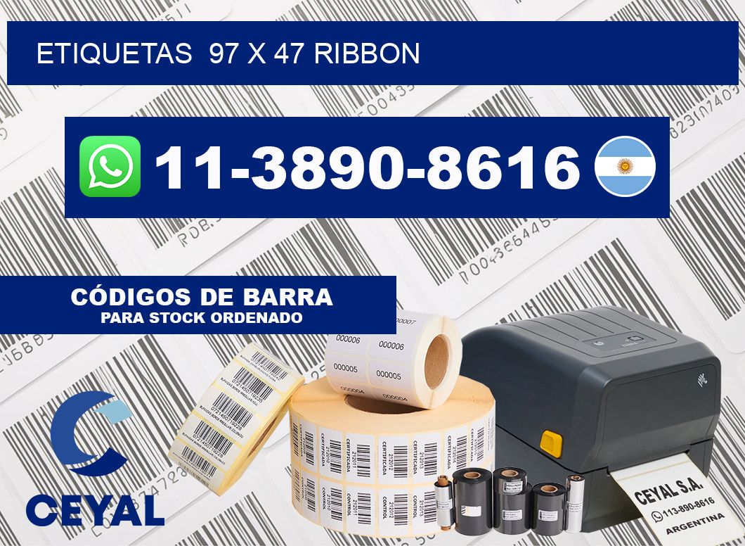 Etiquetas  97 x 47 ribbon