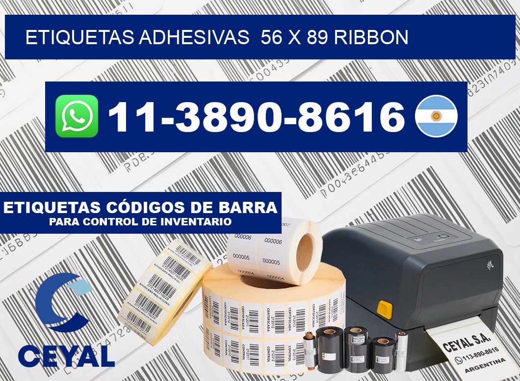 Etiquetas adhesivas  56 x 89 ribbon