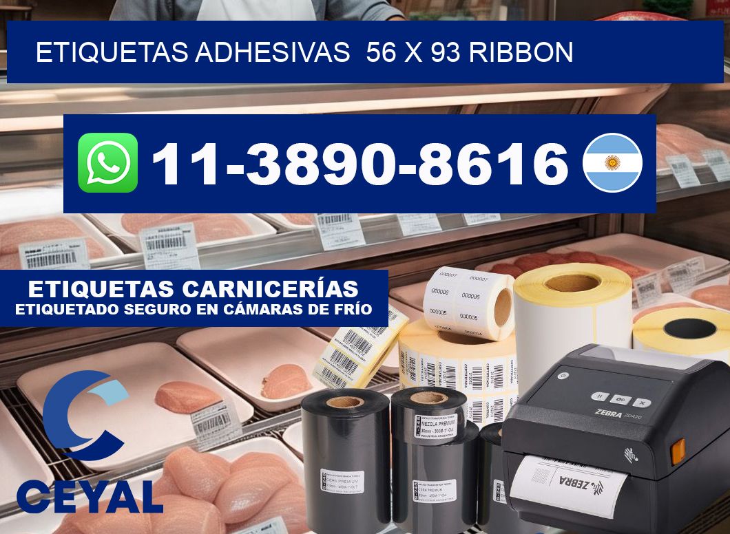 Etiquetas adhesivas  56 x 93 ribbon