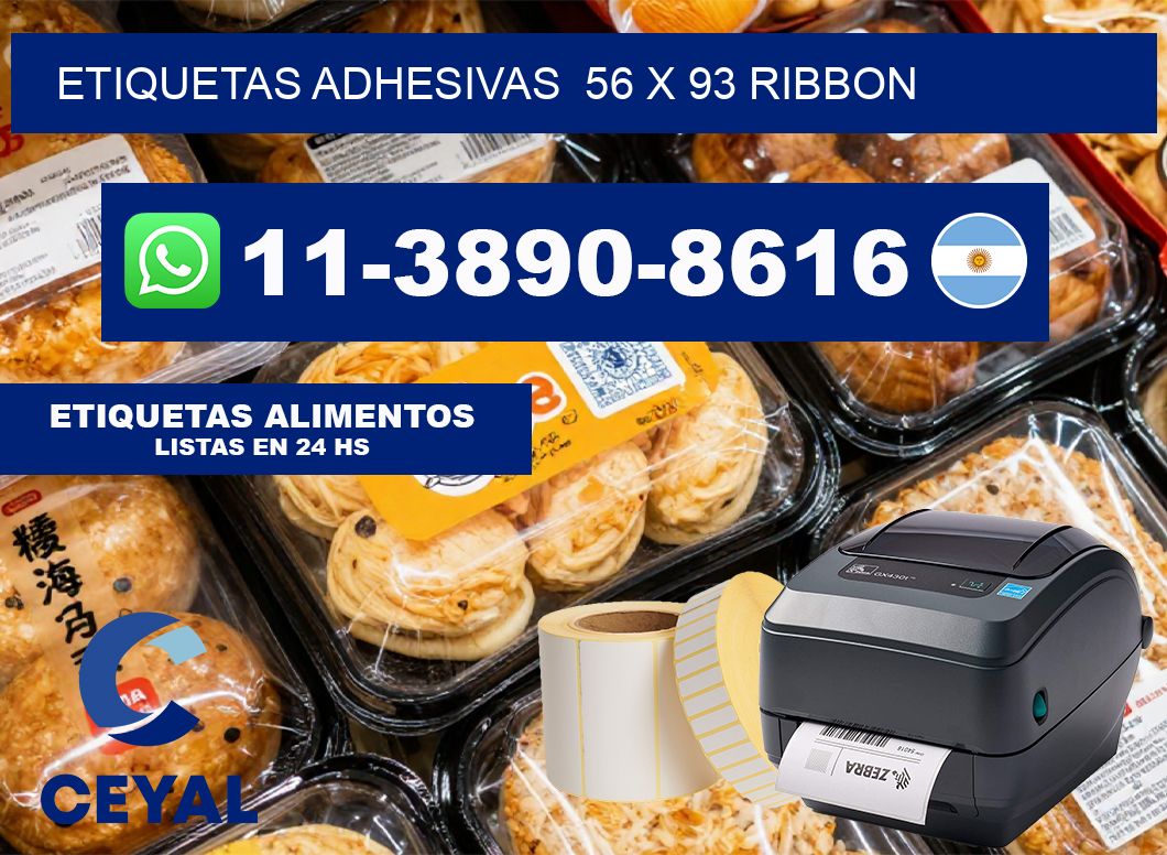 Etiquetas adhesivas  56 x 93 ribbon