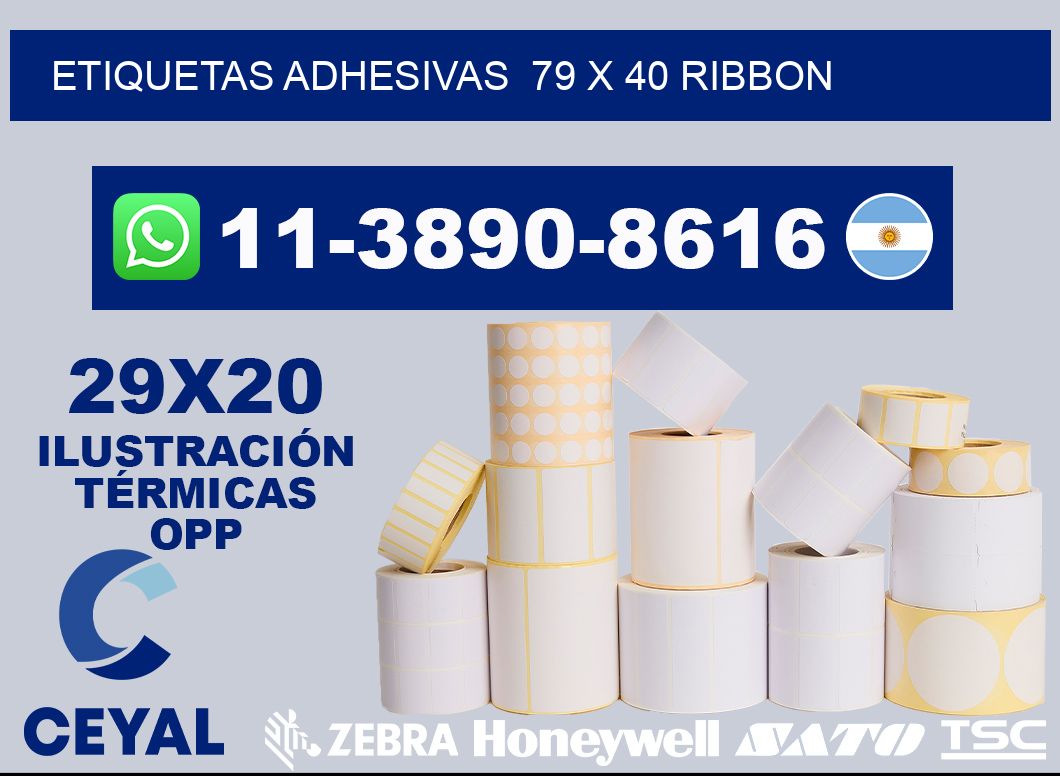 Etiquetas adhesivas  79 x 40 ribbon