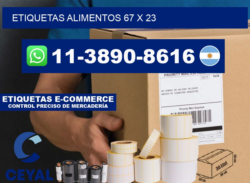 Etiquetas alimentos 67 x 23