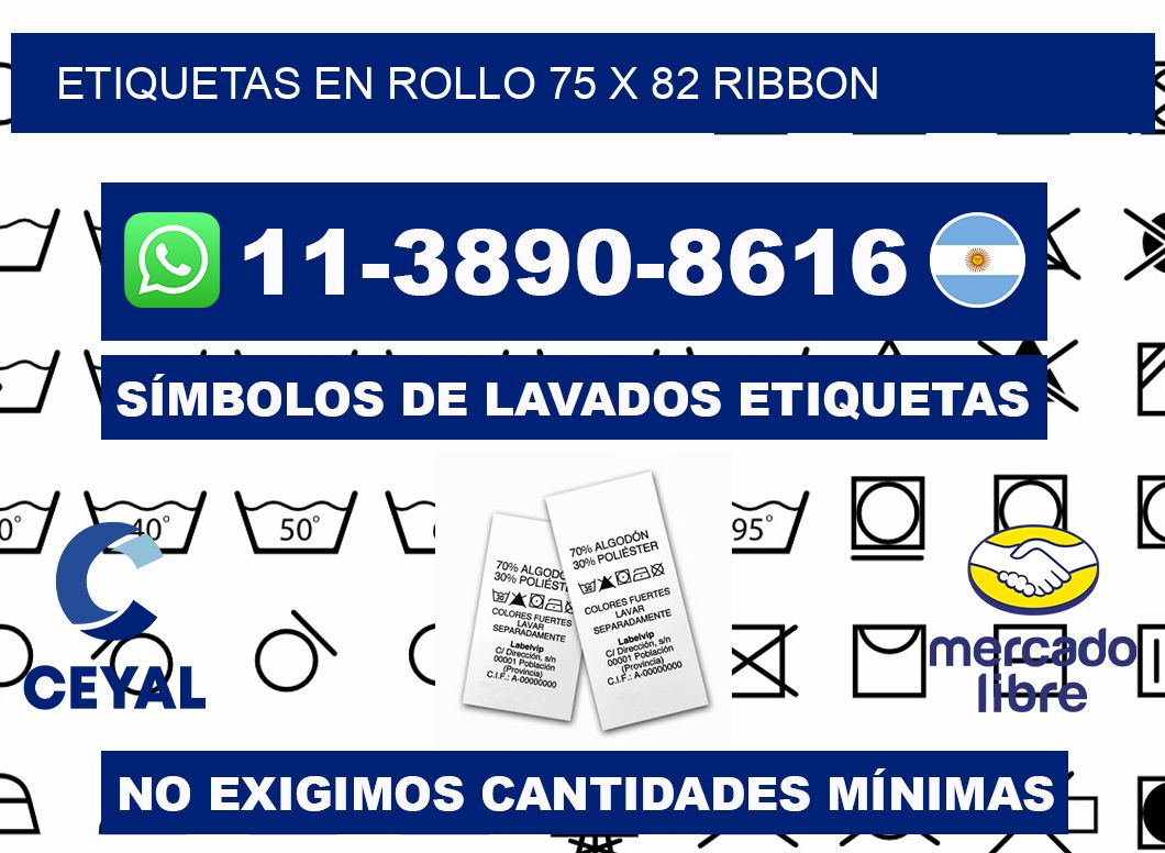 Etiquetas en rollo 75 x 82 ribbon