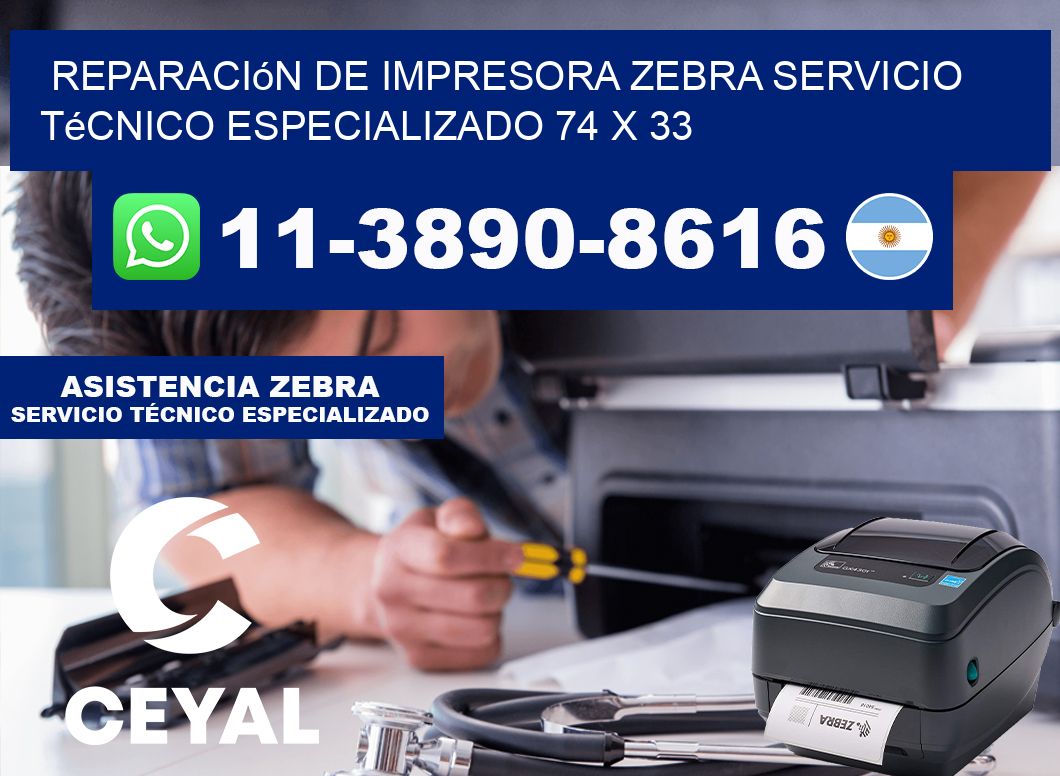 Reparación de Impresora Zebra Servicio Técnico Especializado 74 x 33