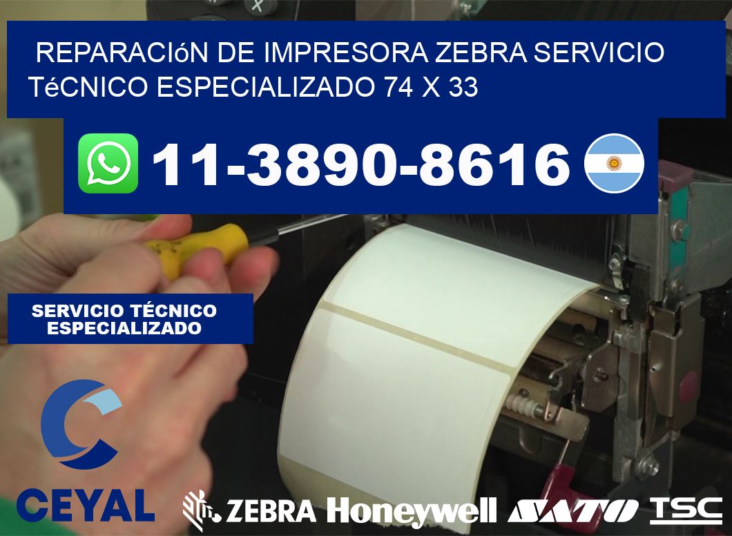 Reparación de Impresora Zebra Servicio Técnico Especializado 74 x 33