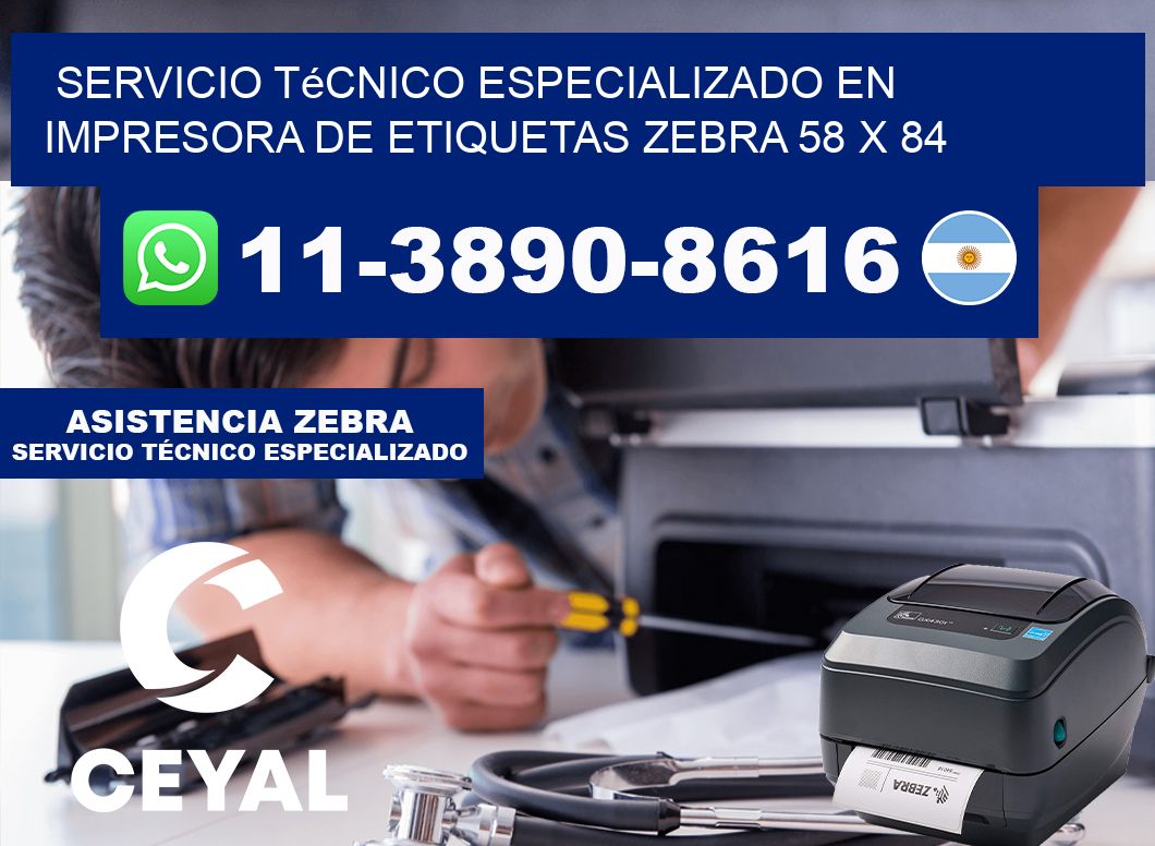 Servicio Técnico Especializado en Impresora de Etiquetas Zebra 58 x 84
