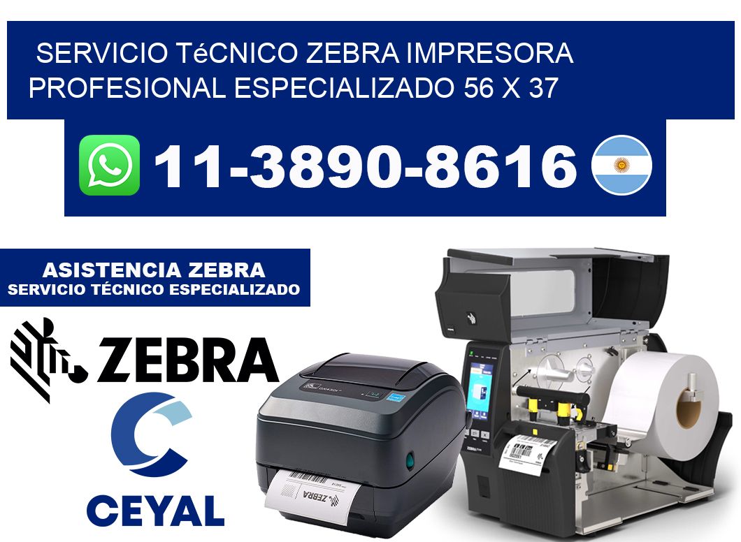 Servicio Técnico Zebra Impresora Profesional Especializado 56 x 37
