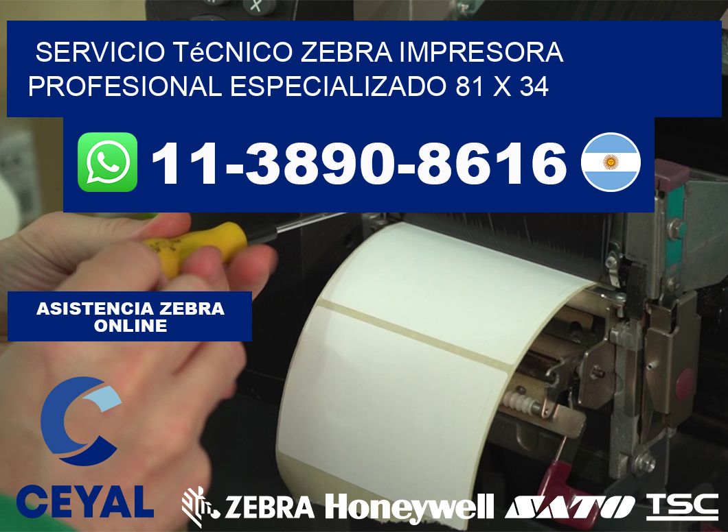 Servicio Técnico Zebra Impresora Profesional Especializado 81 x 34
