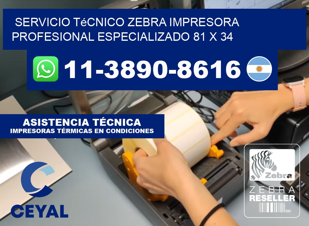 Servicio Técnico Zebra Impresora Profesional Especializado 81 x 34