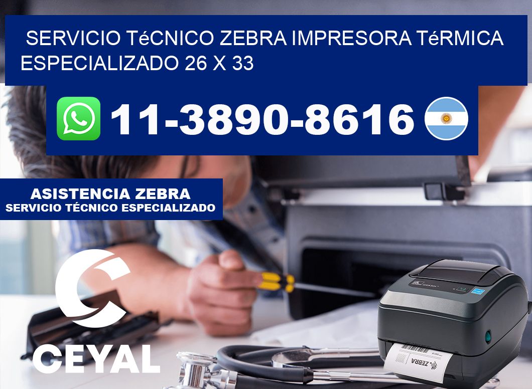 Servicio Técnico Zebra Impresora Térmica Especializado 26 x 33