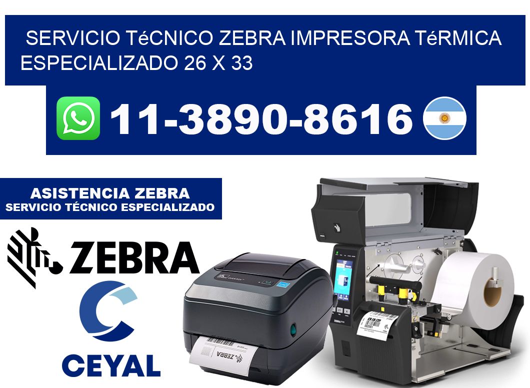 Servicio Técnico Zebra Impresora Térmica Especializado 26 x 33