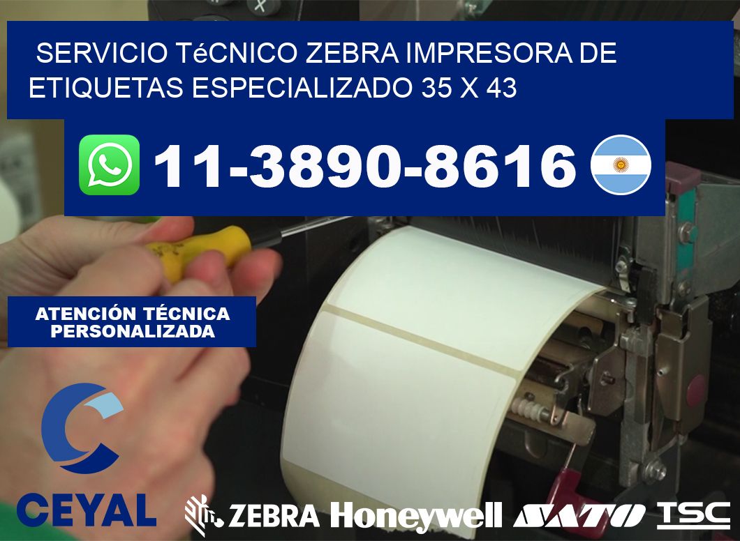 Servicio Técnico Zebra Impresora de Etiquetas Especializado 35 x 43