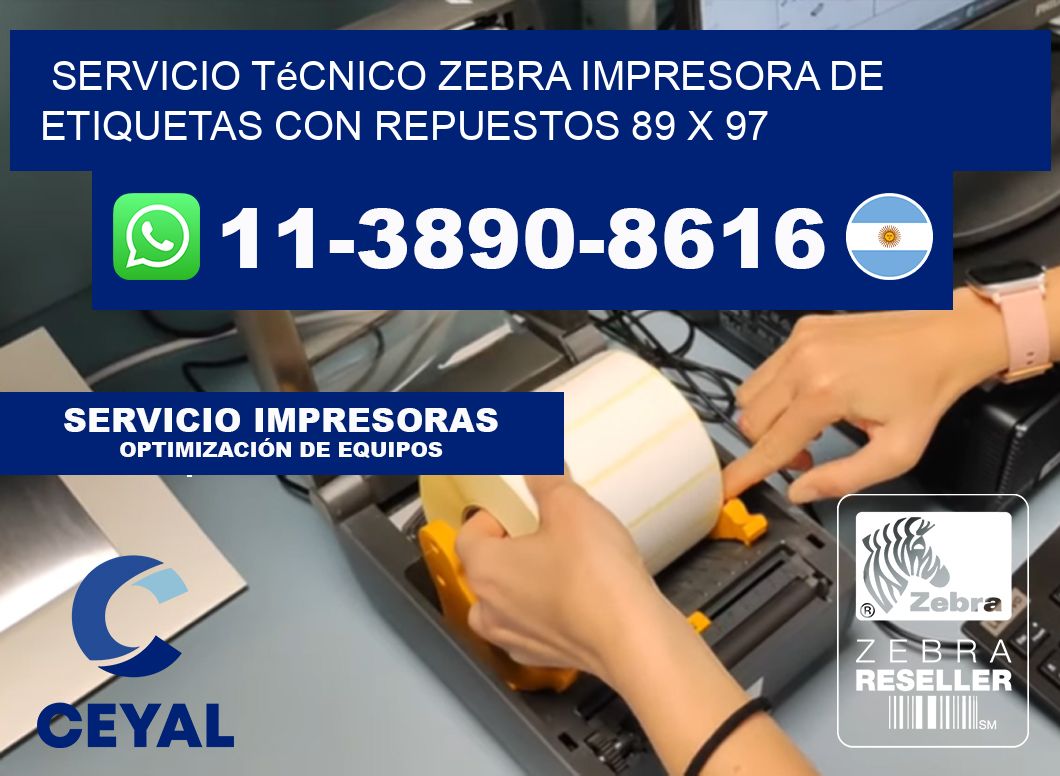 Servicio Técnico Zebra Impresora de Etiquetas con Repuestos 89 x 97