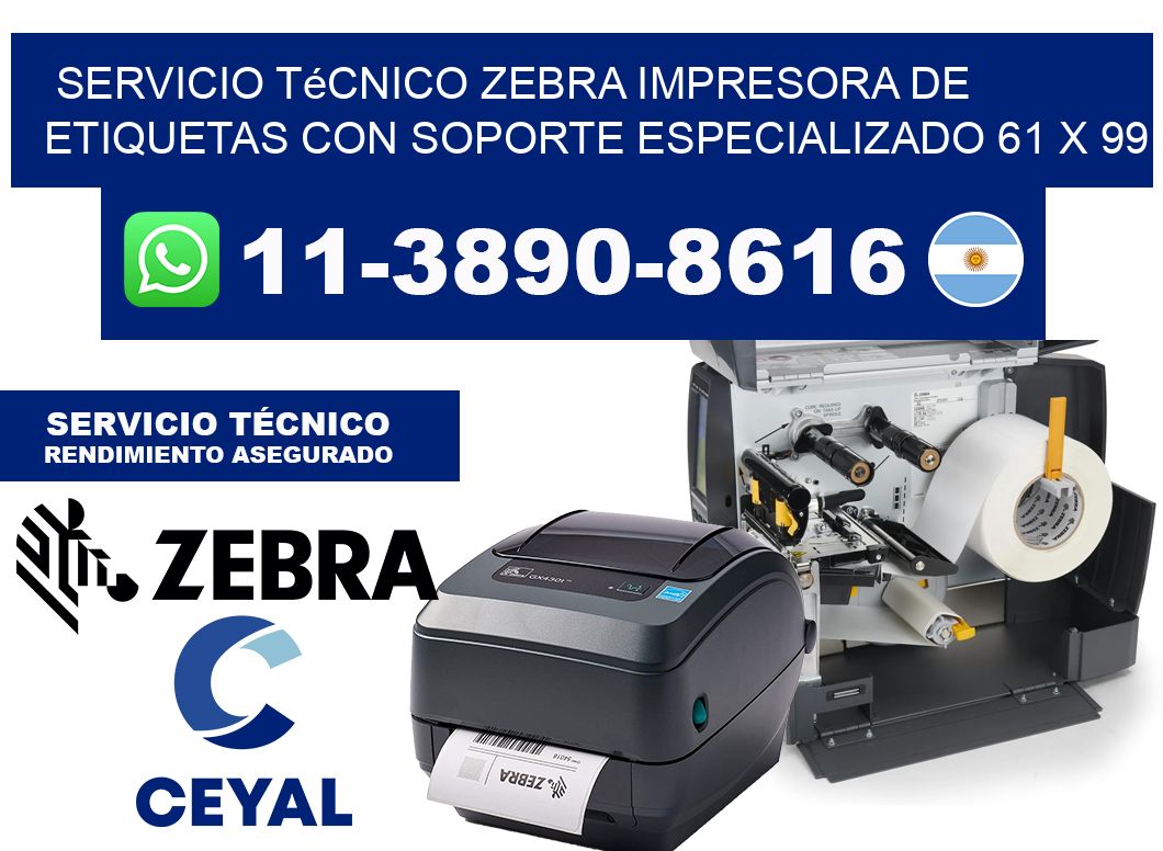 Servicio Técnico Zebra Impresora de Etiquetas con Soporte Especializado 61 x 99