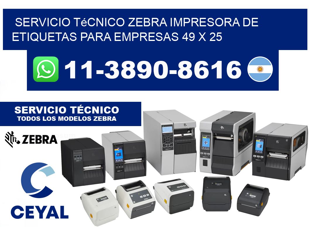 Servicio Técnico Zebra Impresora de Etiquetas para Empresas 49 x 25