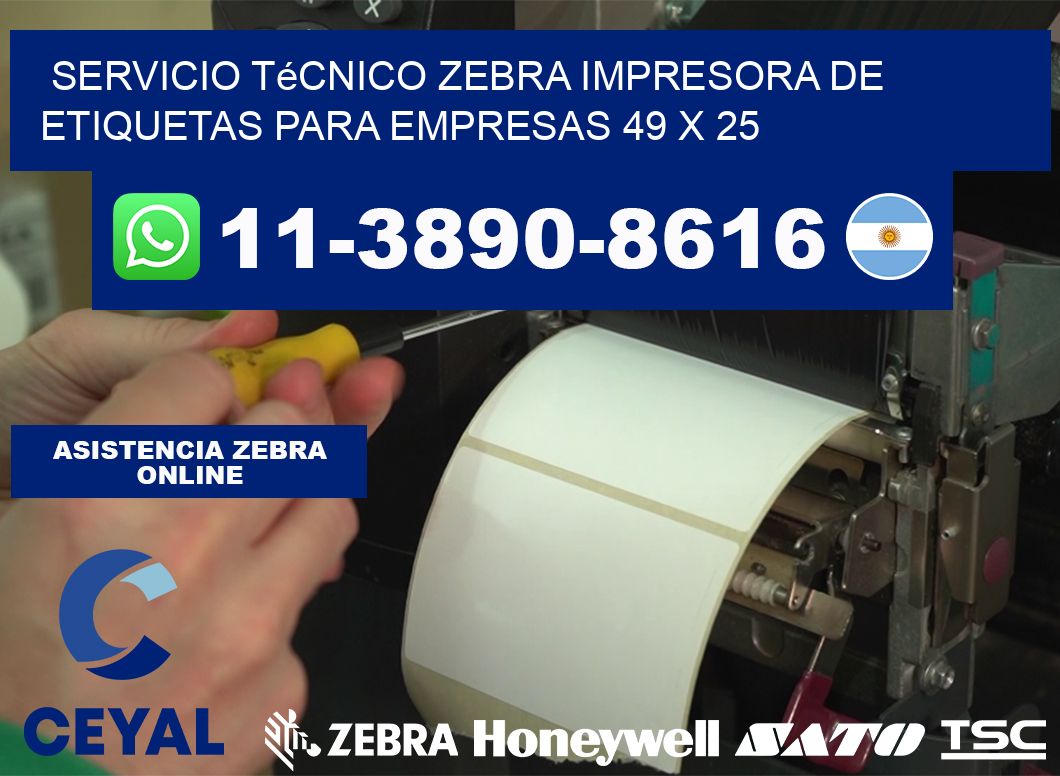 Servicio Técnico Zebra Impresora de Etiquetas para Empresas 49 x 25