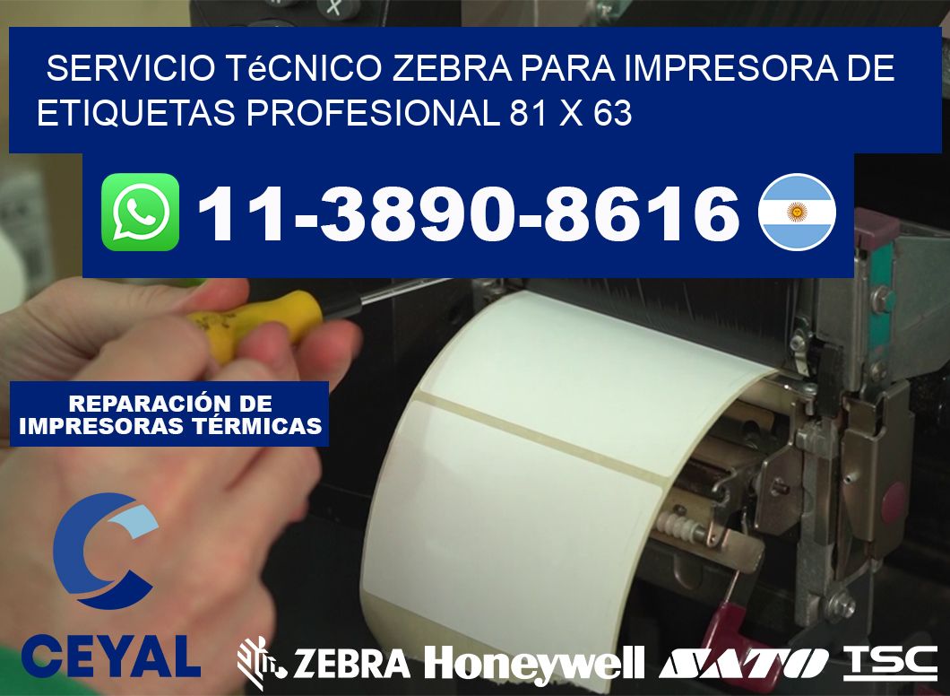 Servicio Técnico Zebra para Impresora de Etiquetas Profesional 81 x 63