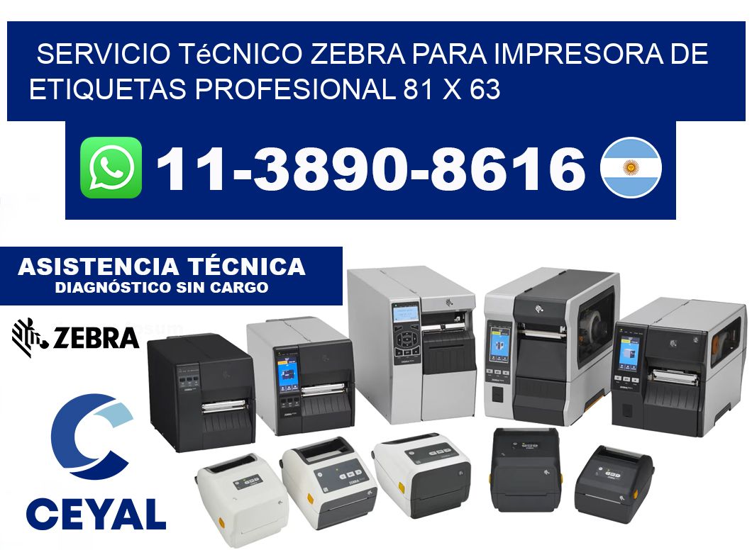 Servicio Técnico Zebra para Impresora de Etiquetas Profesional 81 x 63