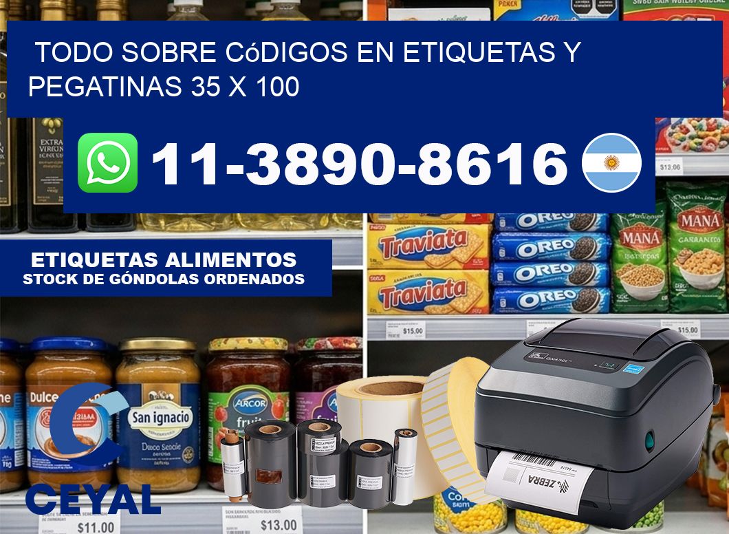 Todo sobre códigos en etiquetas y pegatinas 35 x 100