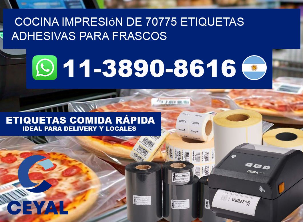 cocina impresión de 70775 etiquetas adhesivas para frascos