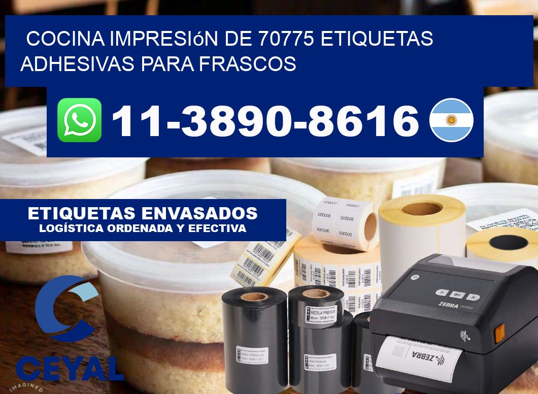 cocina impresión de 70775 etiquetas adhesivas para frascos