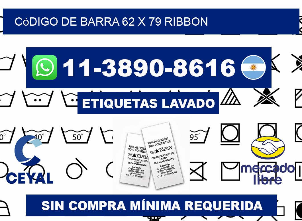 código de barra 62 x 79 ribbon
