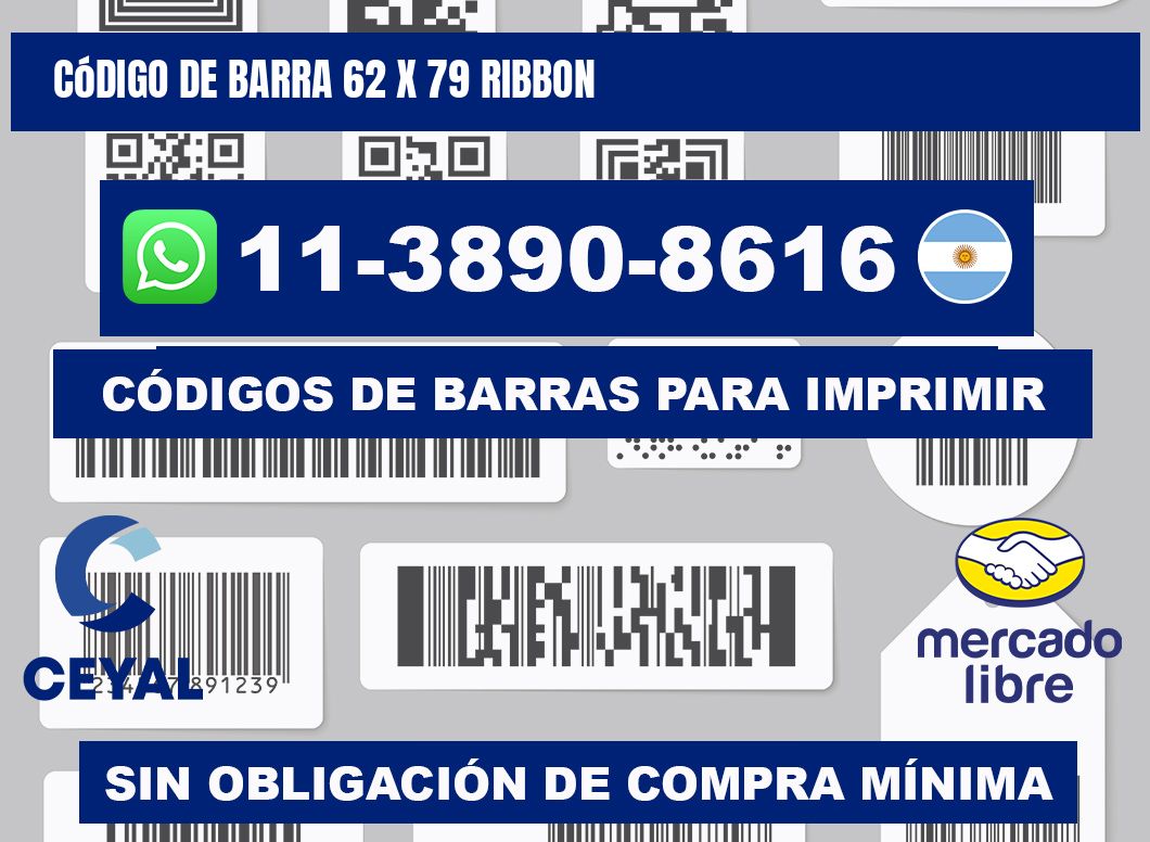 código de barra 62 x 79 ribbon