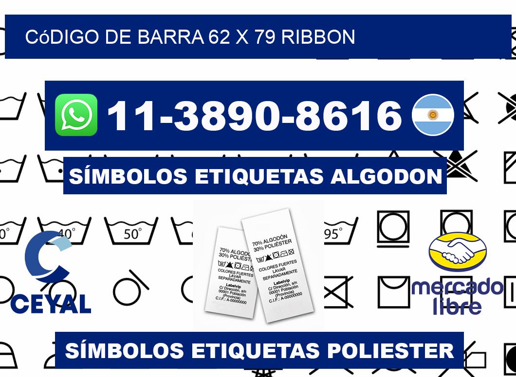 código de barra 62 x 79 ribbon