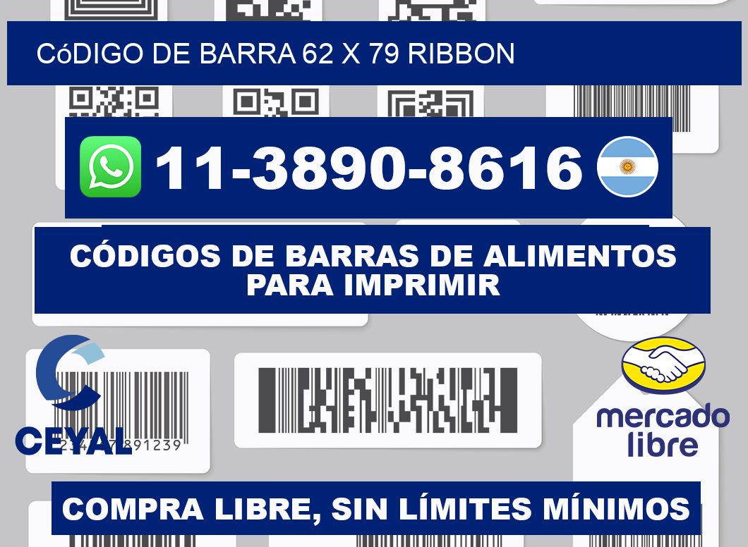 código de barra 62 x 79 ribbon