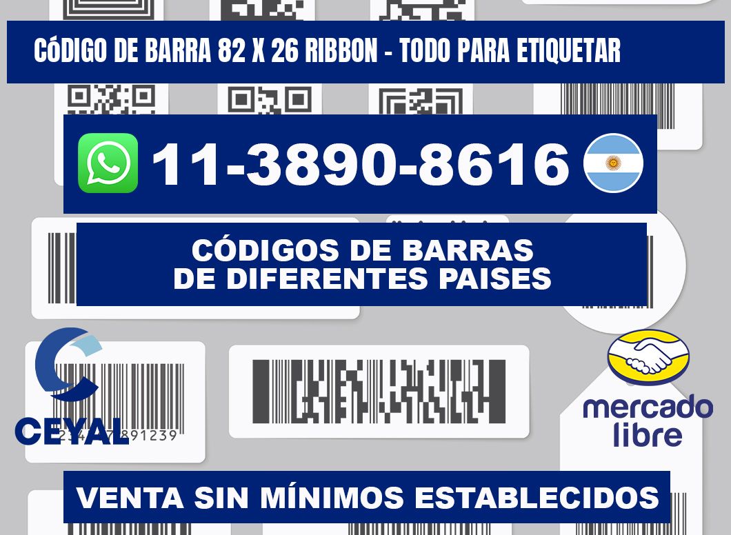 código de barra 82 x 26 ribbon - Todo para Etiquetar