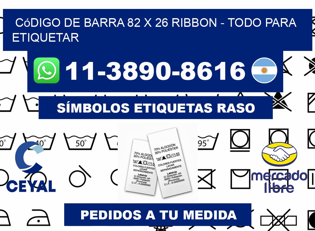 código de barra 82 x 26 ribbon - Todo para Etiquetar