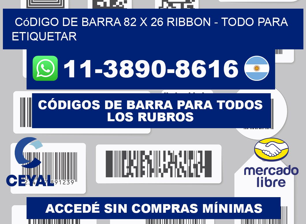 código de barra 82 x 26 ribbon - Todo para Etiquetar