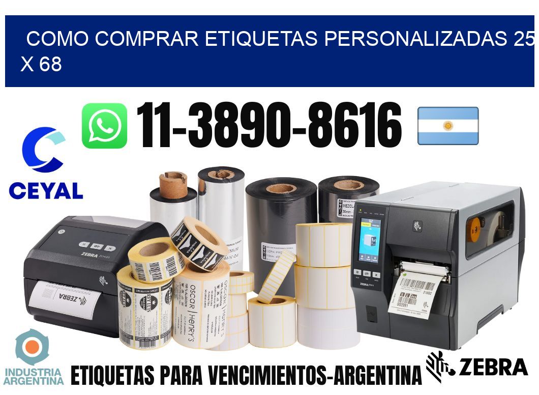 como comprar etiquetas personalizadas 25 x 68