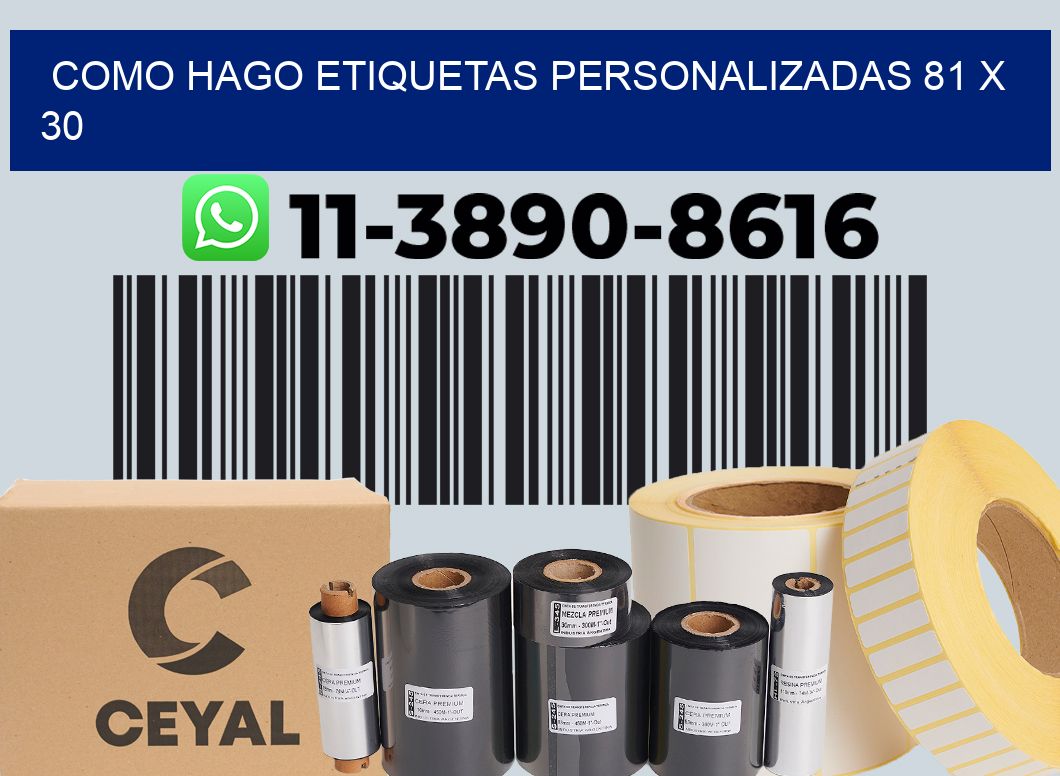 como hago etiquetas personalizadas 81 x 30