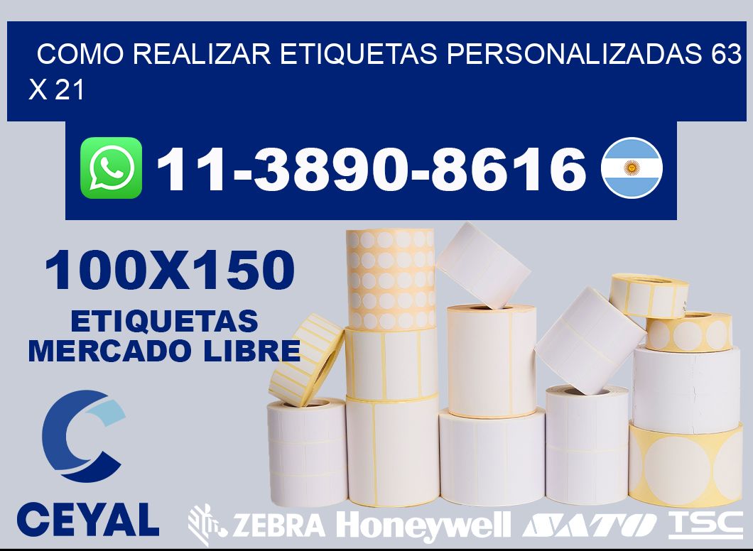 como realizar etiquetas personalizadas 63 x 21