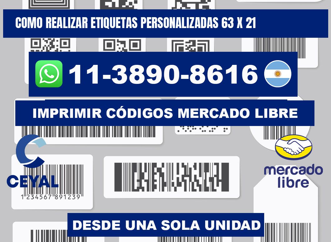 como realizar etiquetas personalizadas 63 x 21