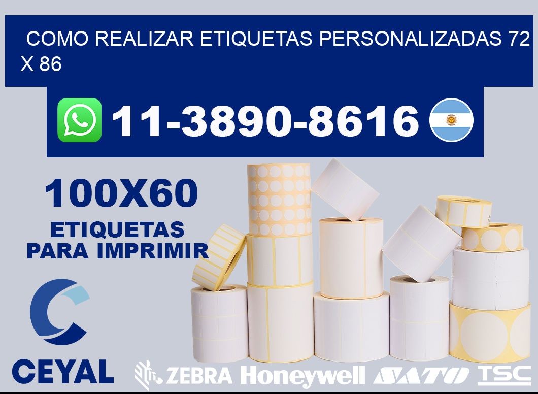 como realizar etiquetas personalizadas 72 x 86
