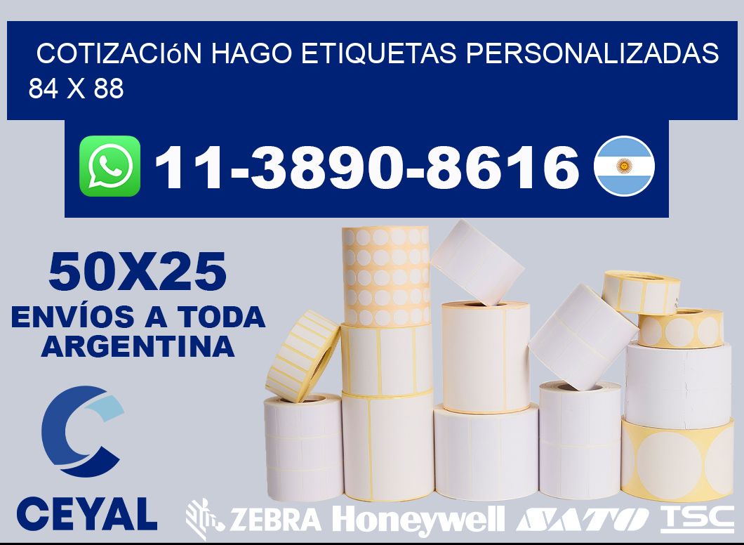 cotización hago etiquetas personalizadas 84 x 88