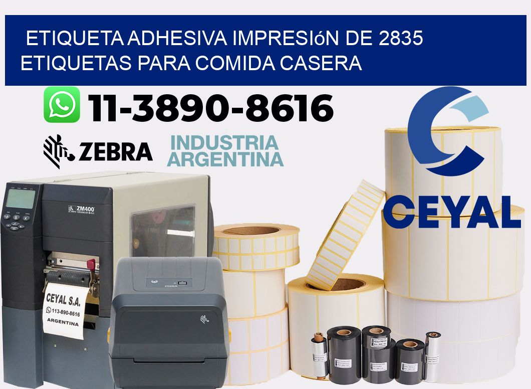 etiqueta adhesiva impresión de 2835 etiquetas para comida casera