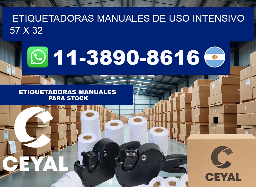 etiquetadoras manuales de uso intensivo 57 x 32