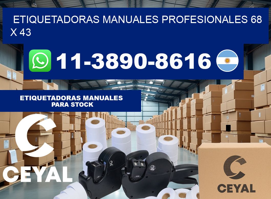 etiquetadoras manuales profesionales 68 x 43