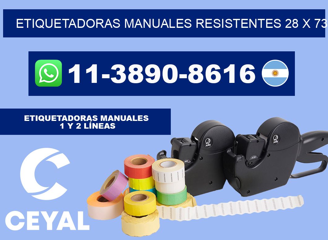 etiquetadoras manuales resistentes 28 x 73