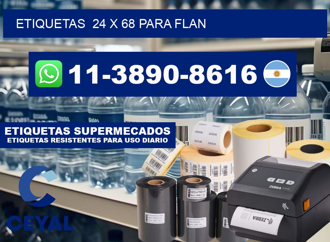 etiquetas  24 x 68 para Flan