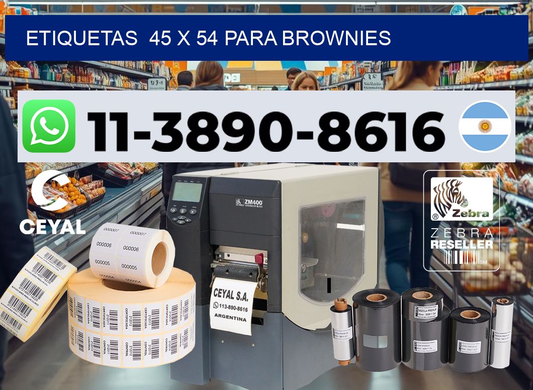 etiquetas  45 x 54 para Brownies