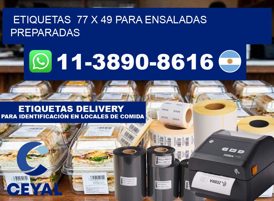 etiquetas  77 x 49 para Ensaladas preparadas