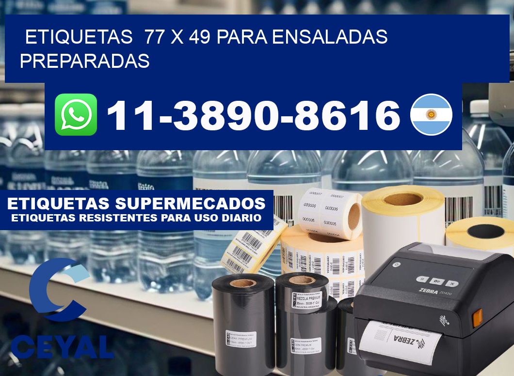etiquetas  77 x 49 para Ensaladas preparadas