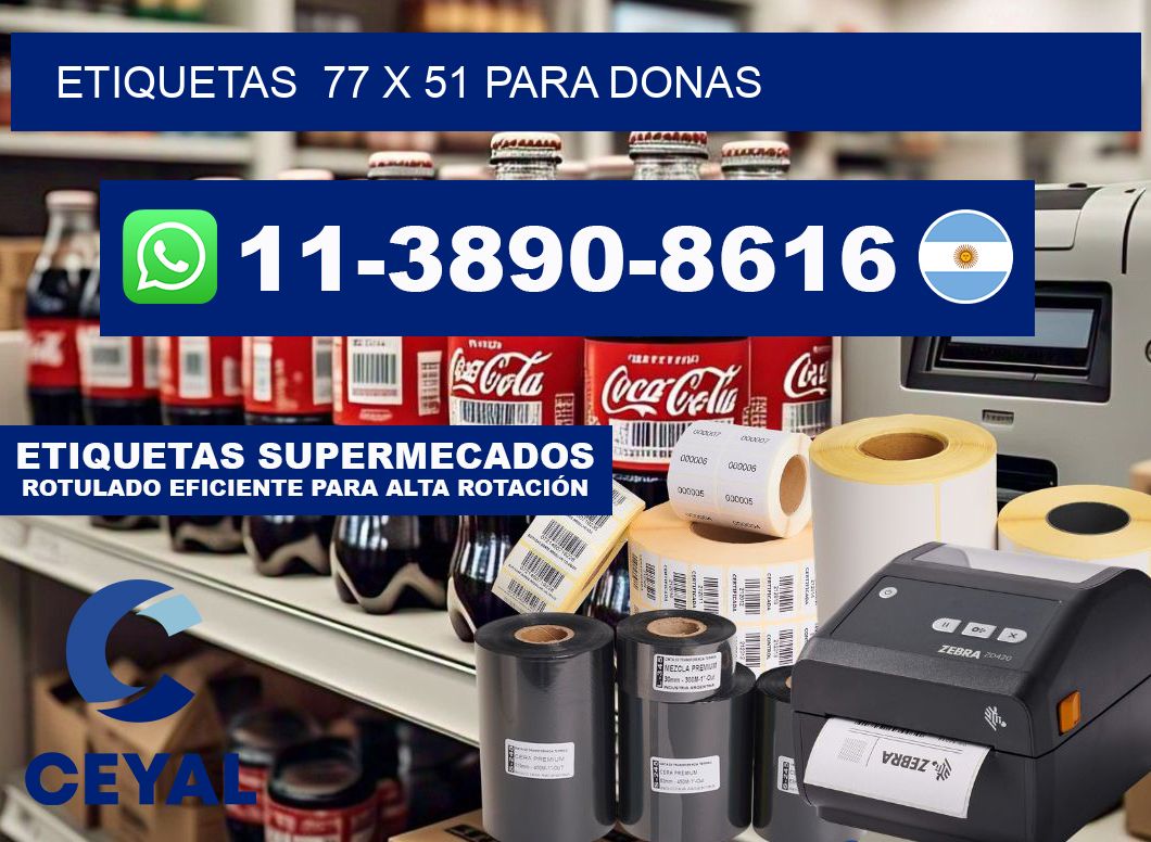 etiquetas  77 x 51 para Donas