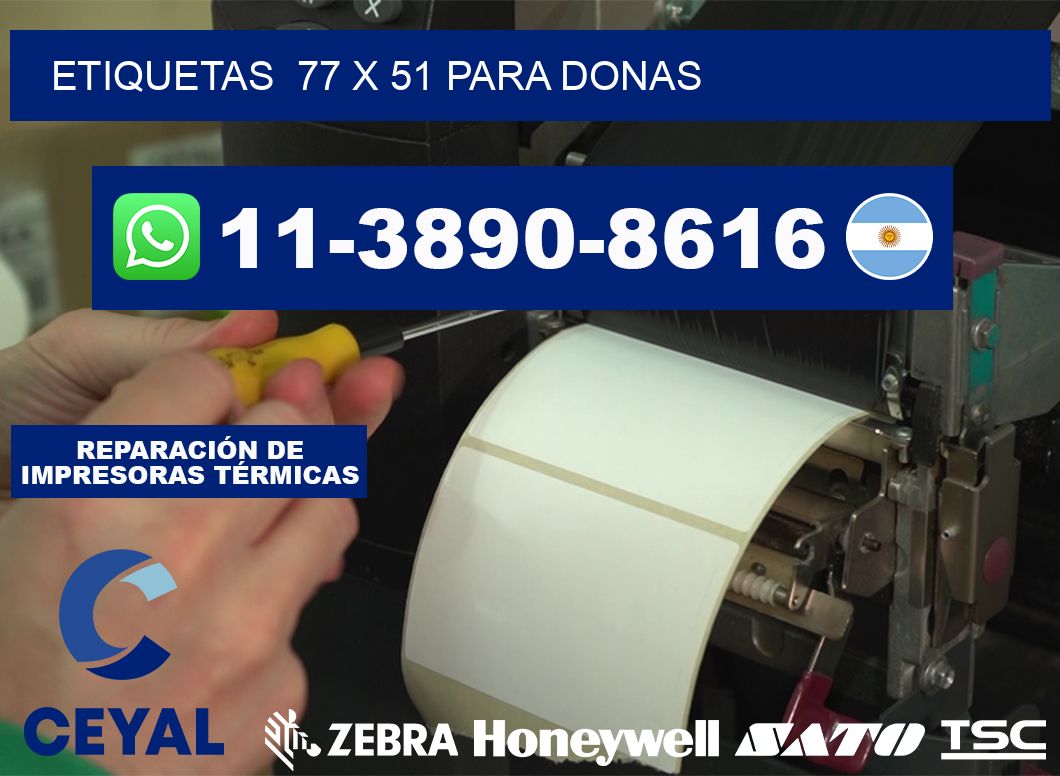 etiquetas  77 x 51 para Donas