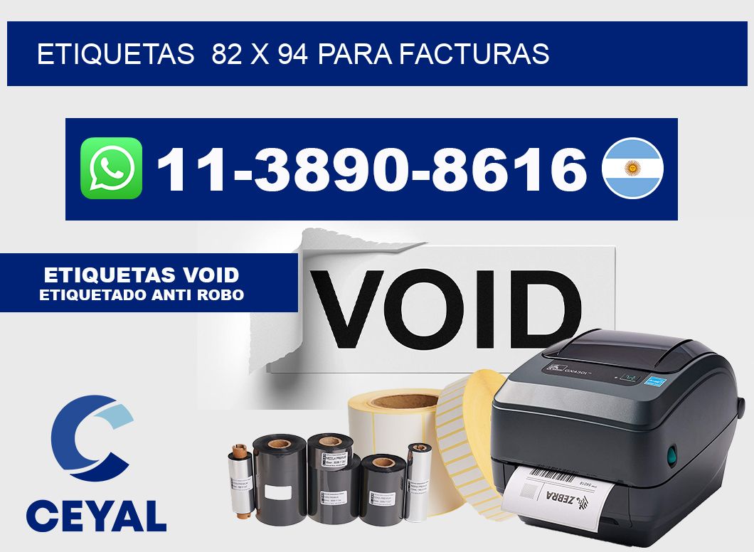 etiquetas  82 x 94 para Facturas
